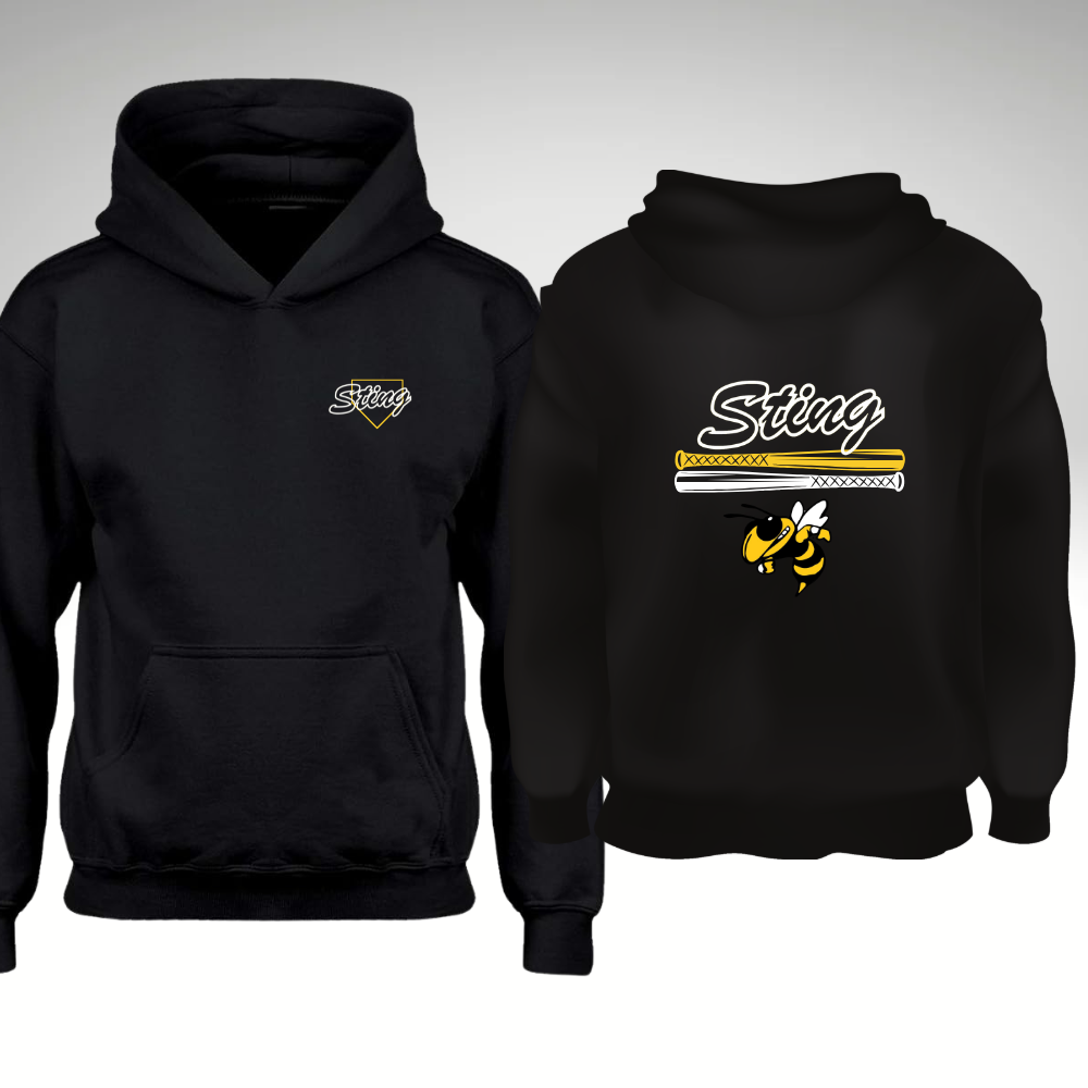 Sting Softball Stacked Left Chest & Back Print Hoodie