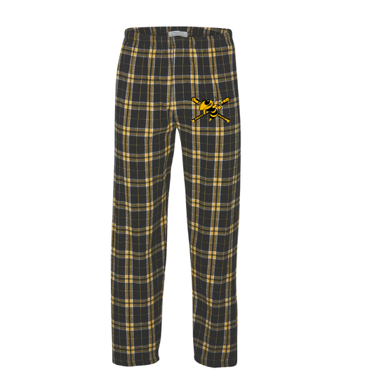 Sting Bee Icon PJ Plaid Pants Black & Gold