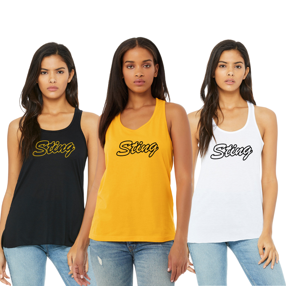 Sting Ladies Racerback Tank Script