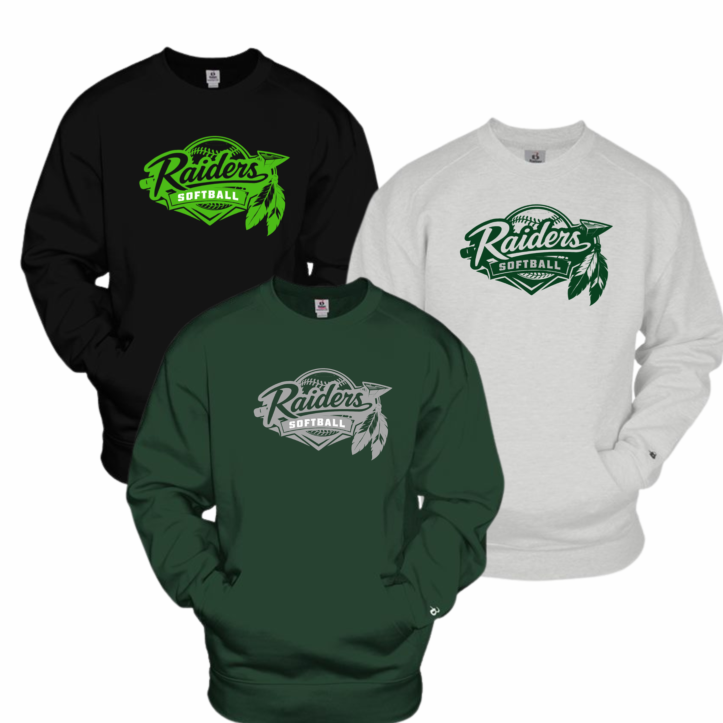 Twin Valley Softball Unisex Crewneck With Front Pouch Pocket