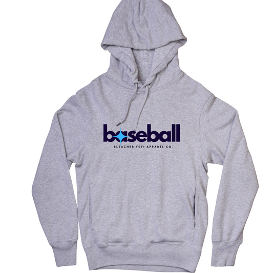 BYA Baseball Star Grey Hoodie