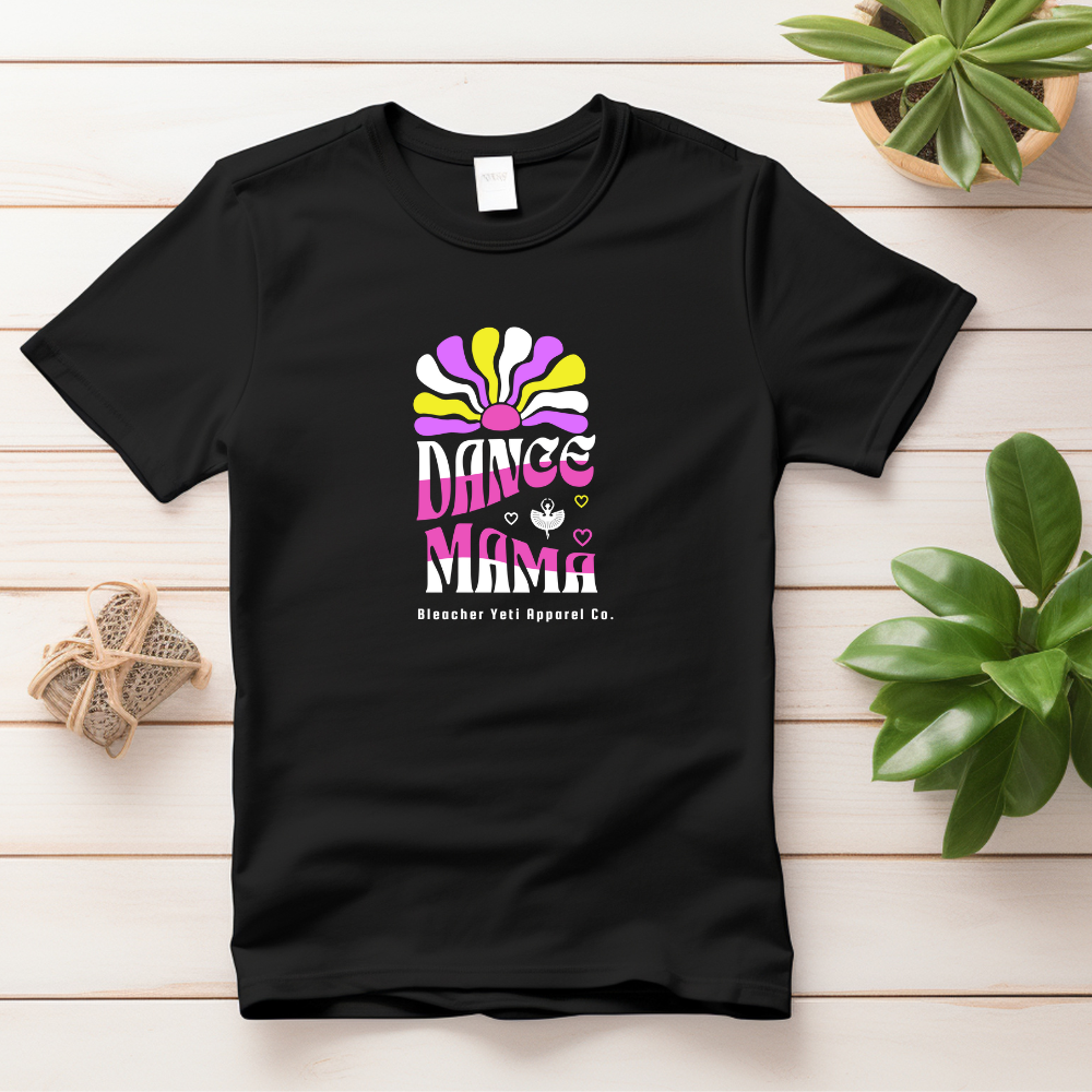 Dance Mama Retro Tee Black