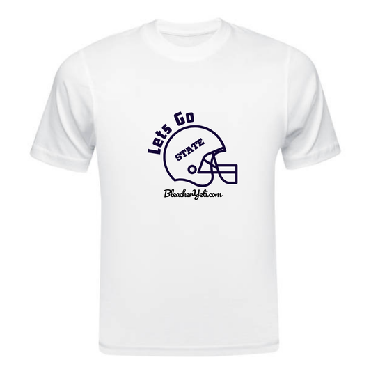 Lets Go State Football Helmet Tee