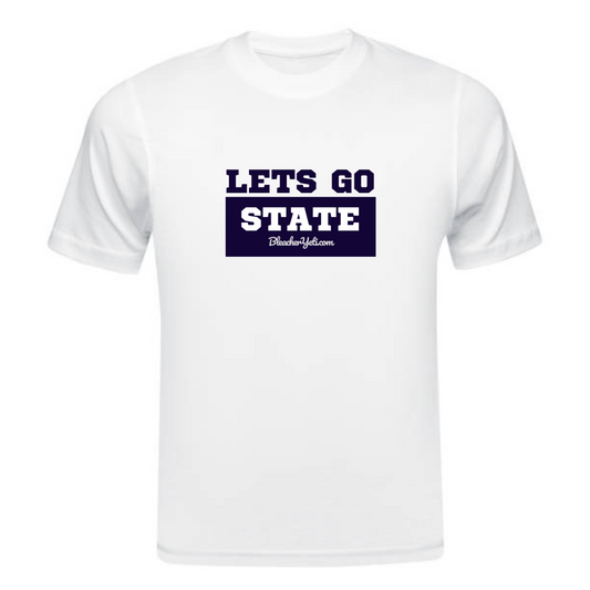 Lets Go State Varsity White Tee