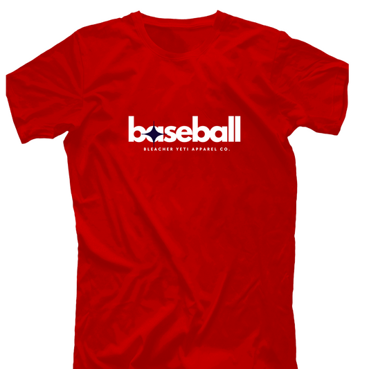 BYA Baseball Star Red Tee